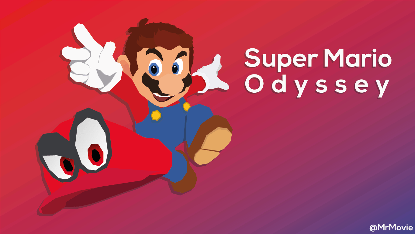 A Super Mario Odyssey Wallpaper In Material Flat Design I Made It