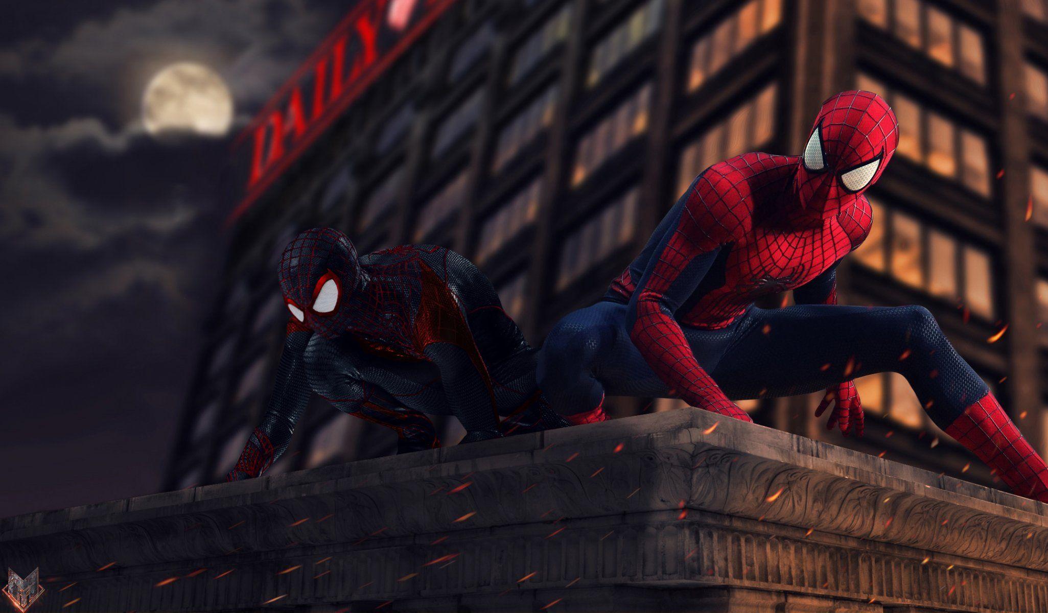 Spider Man Miles Morales Marvel Peter Parker HD Wallpaper