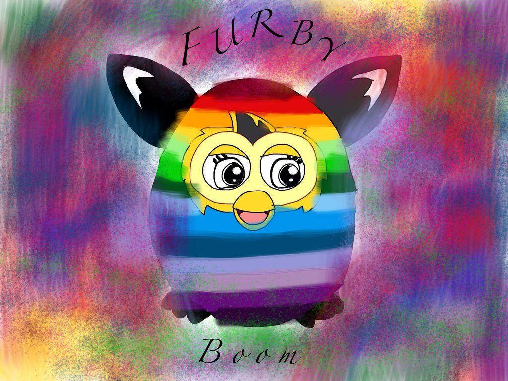 Furby boom rainbow custom design