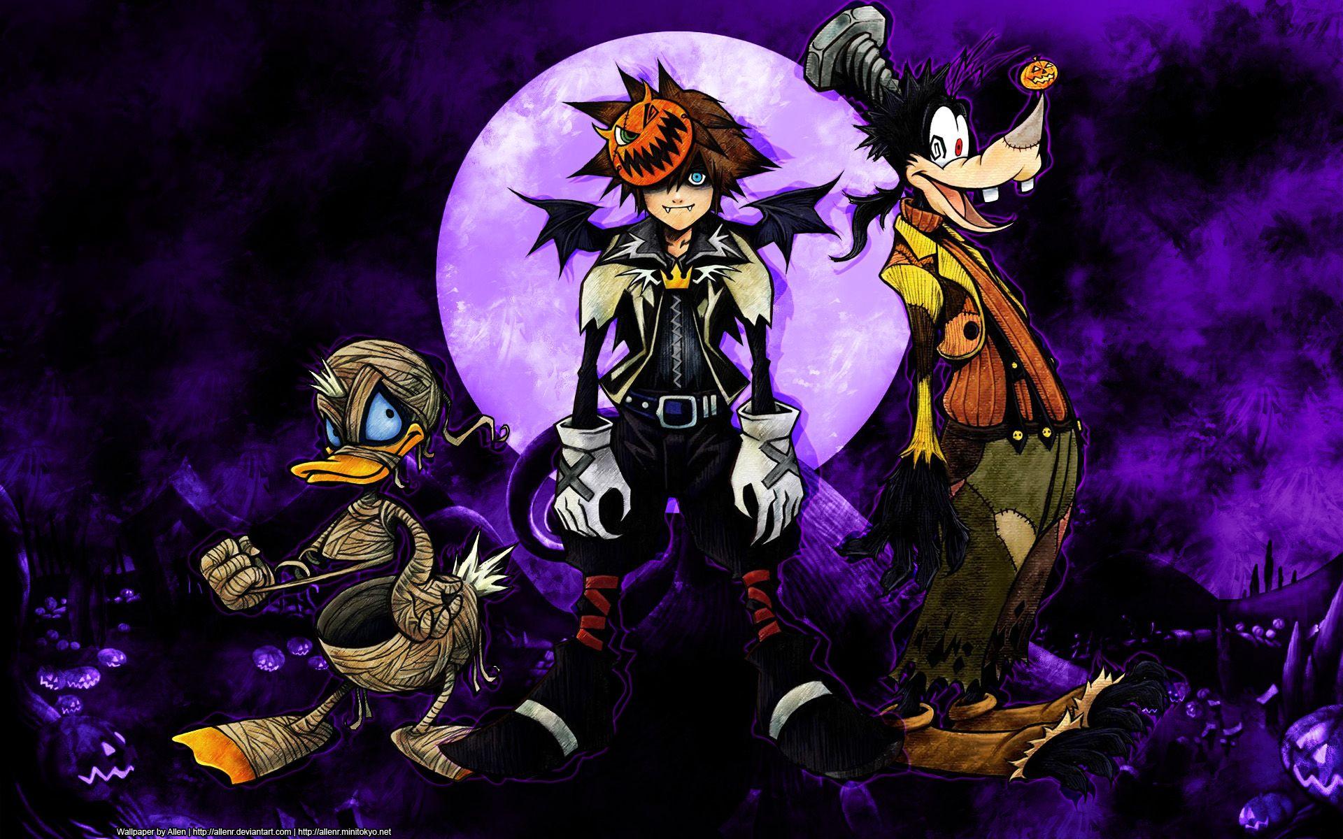 Kingdom Hearts disney halloween wallpapers