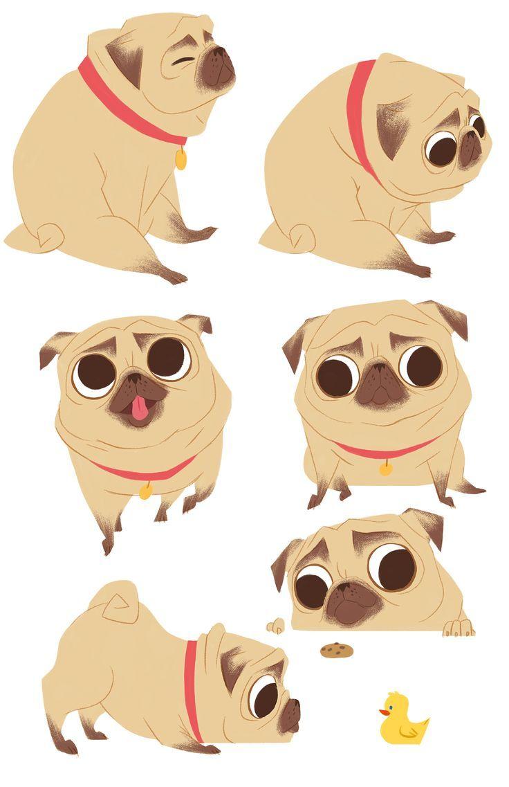 Pug illustration ideas. Pug art, Pug