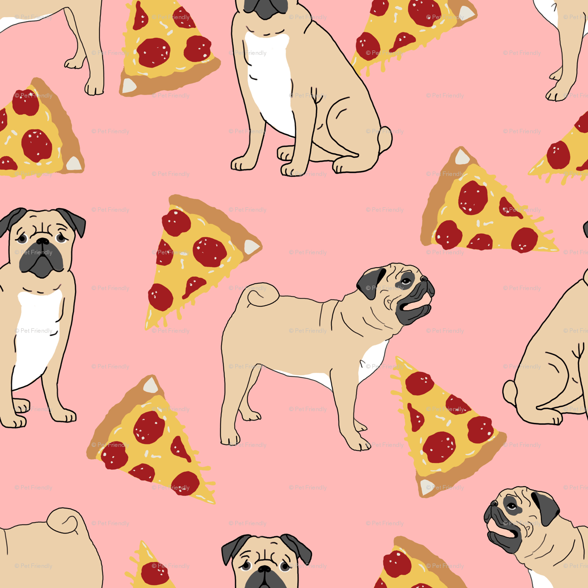 pug pizza pink dog food pugs dogs pet pets pet friendly funny