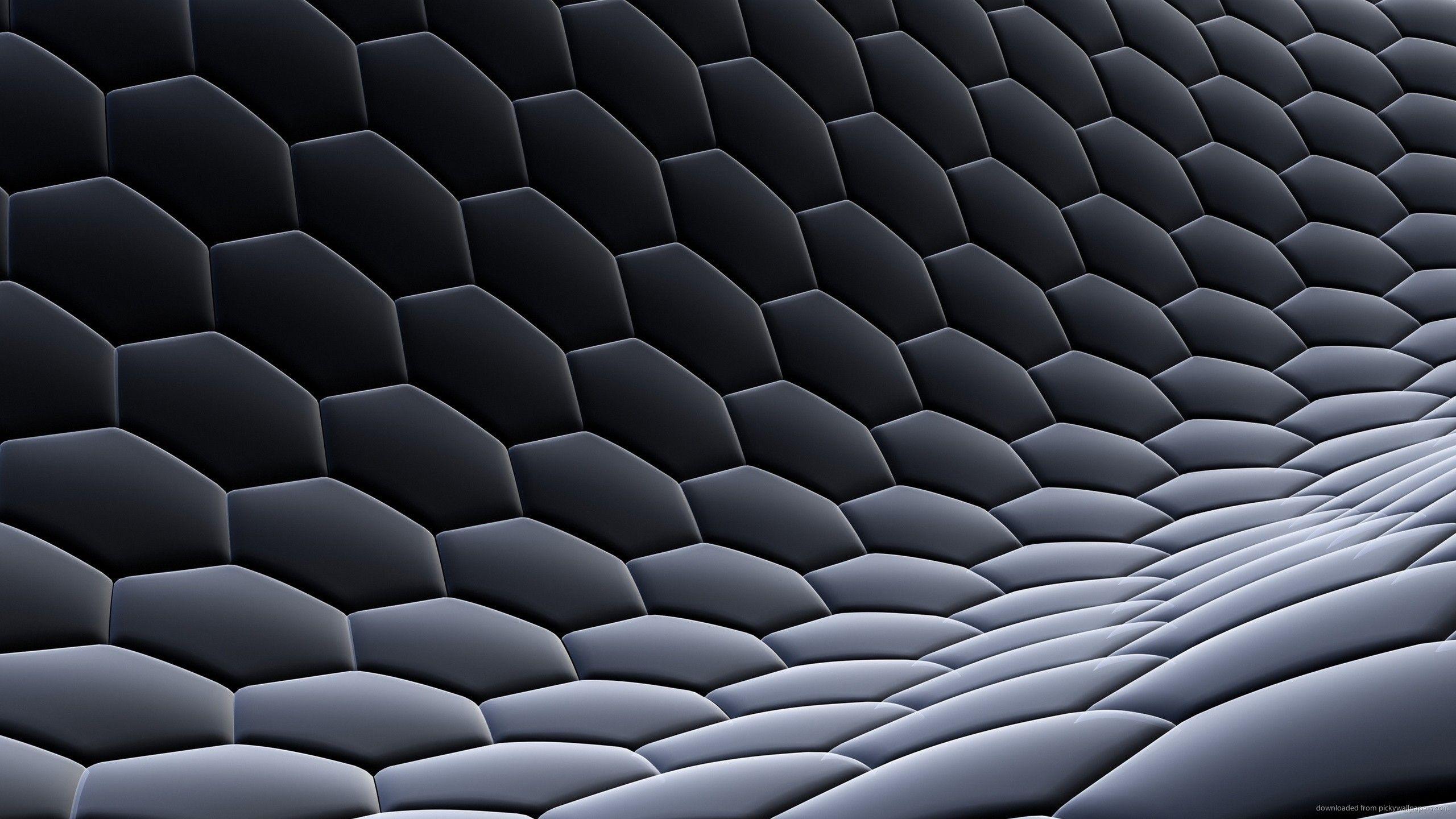Download 2560x1440 Grey Hexagons Wallpaper