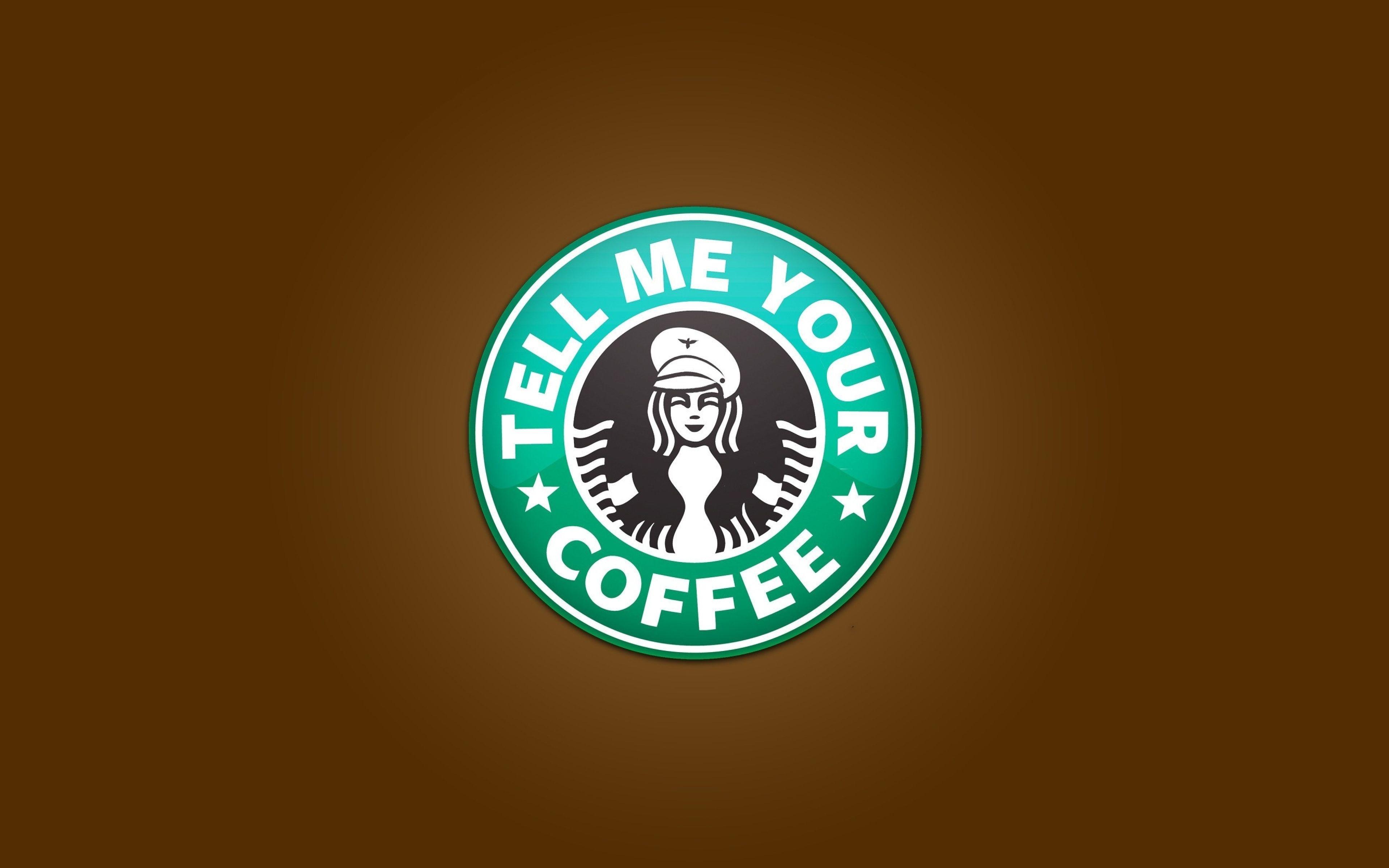 Download Wallpaper 3840x2400 Starbucks, Coffee, Coffee shop, Logo