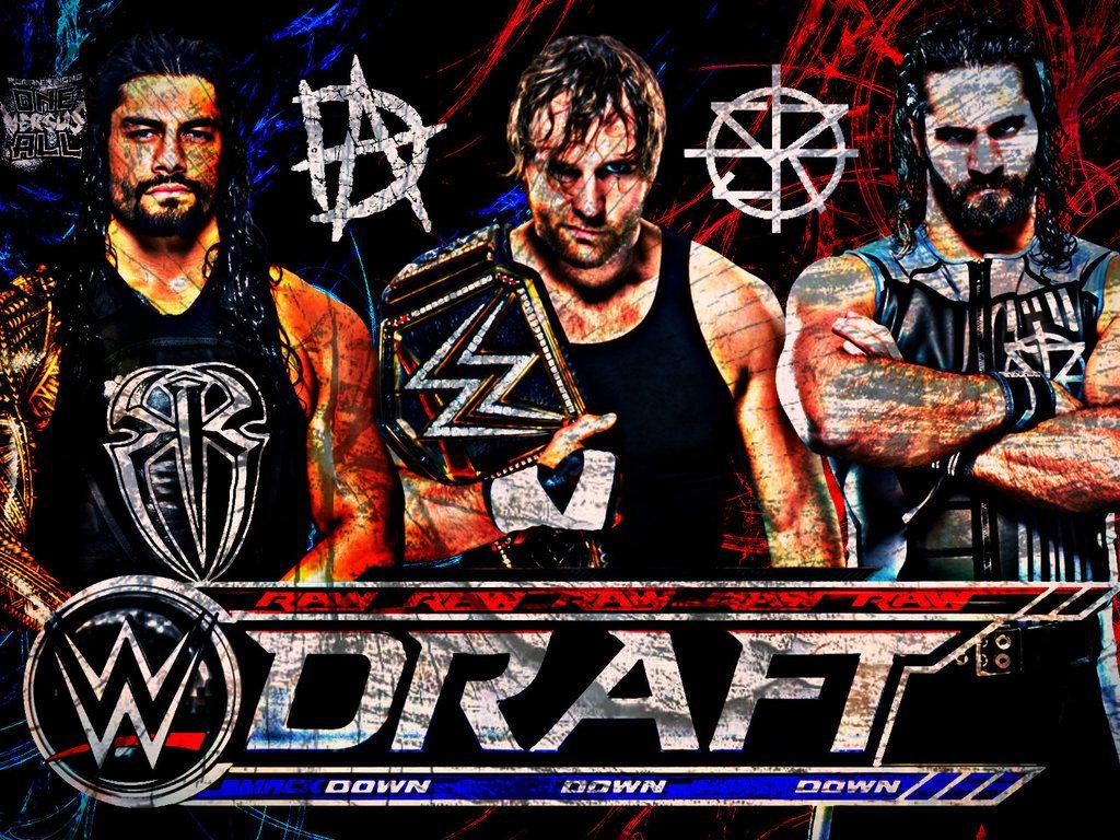 WWE Draft 2016 Custom Shield Poster