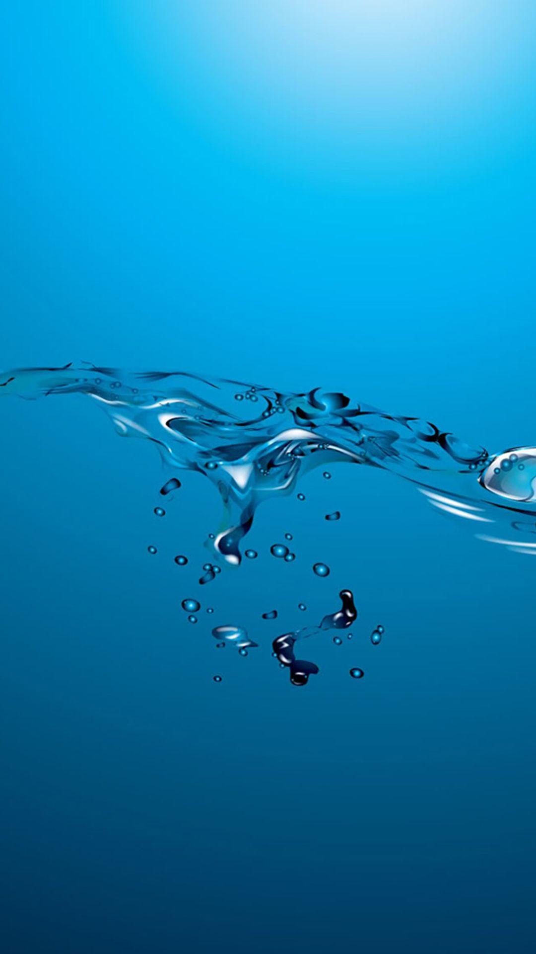 Abstract Ocean Water Splash iPhone 6 wallpaper. Blue Wallpaper