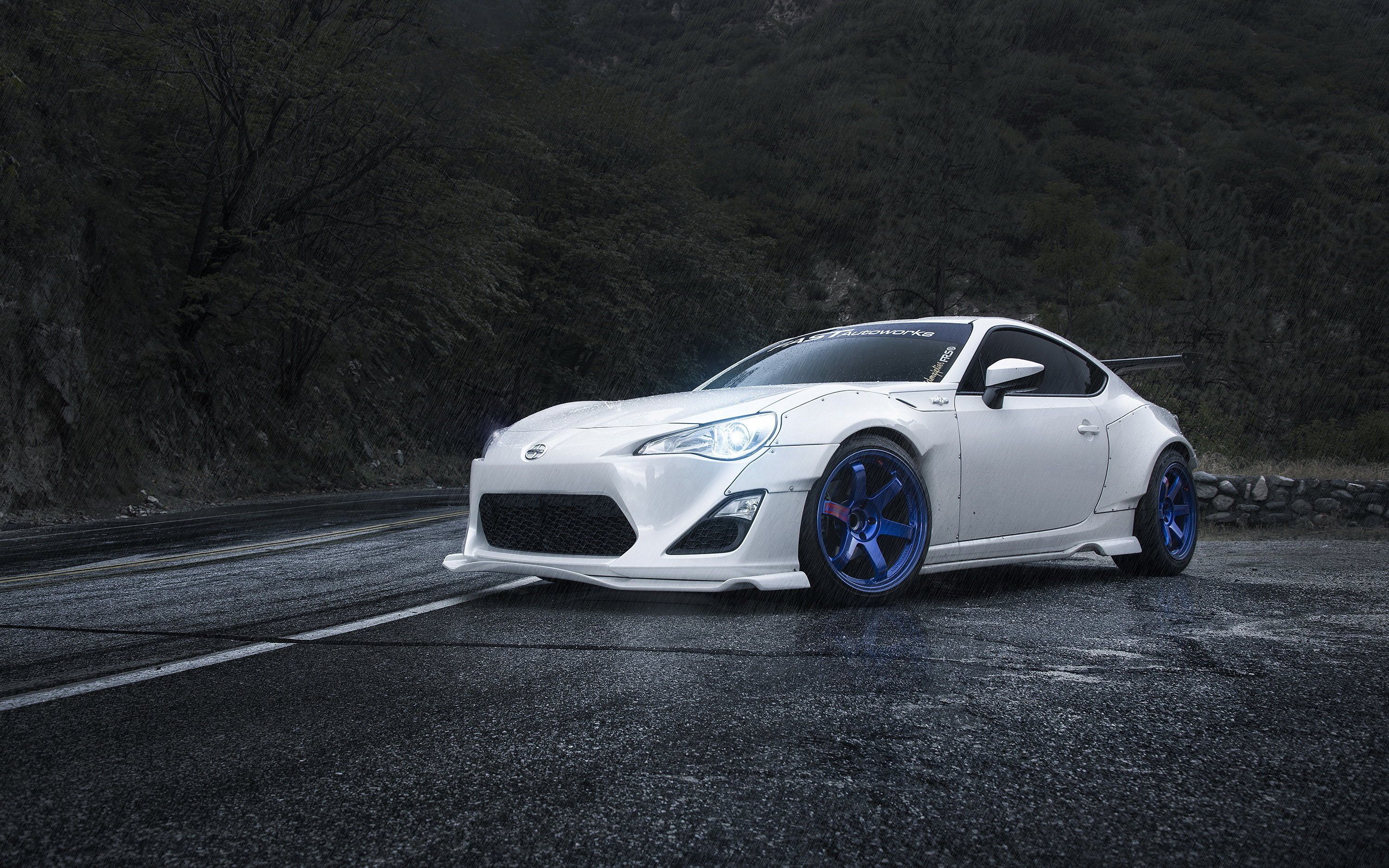 Scion FR S, Car, Vehicle, Tuning, Road, Rain Wallpaper HD / Desktop and Mobile Background