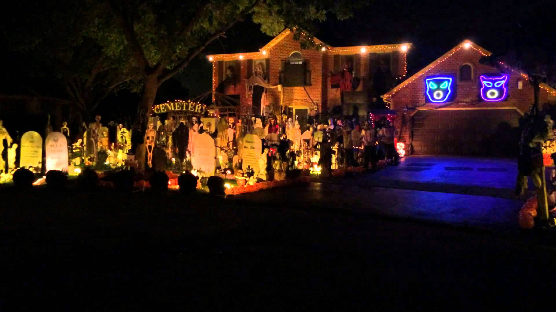 Halloween Lights On House