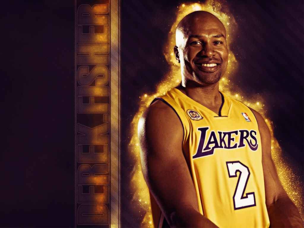 NBA LA Lakers No.2 Derek Fisher Angeles Lakers Wallpaper