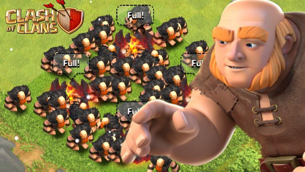 ALL 48 LEVEL 7 GIANTS RAID IN CLASH OF CLANS! LOOT! 2015