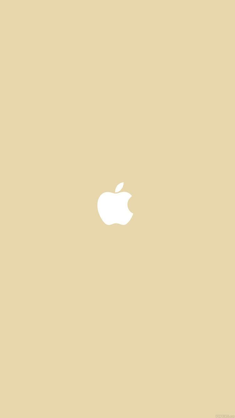 Simple Apple Logo Gold Minimal 6 Wallpaper