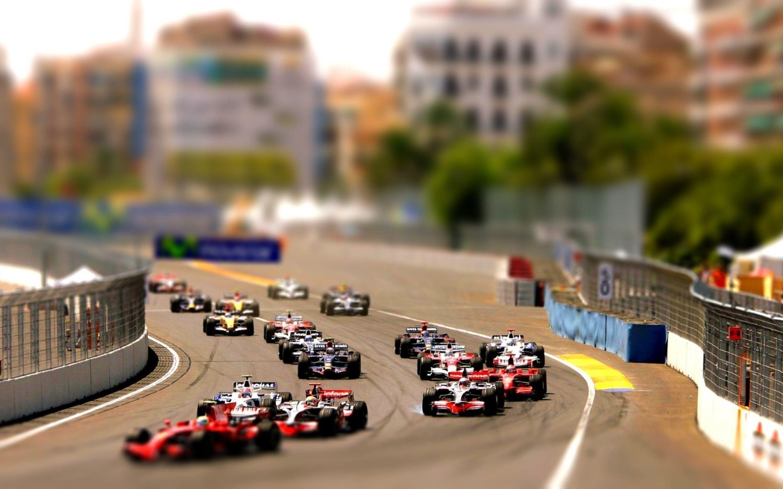 Cars, Formula One, Miniature, Tilt Shift, Valencia, Races
