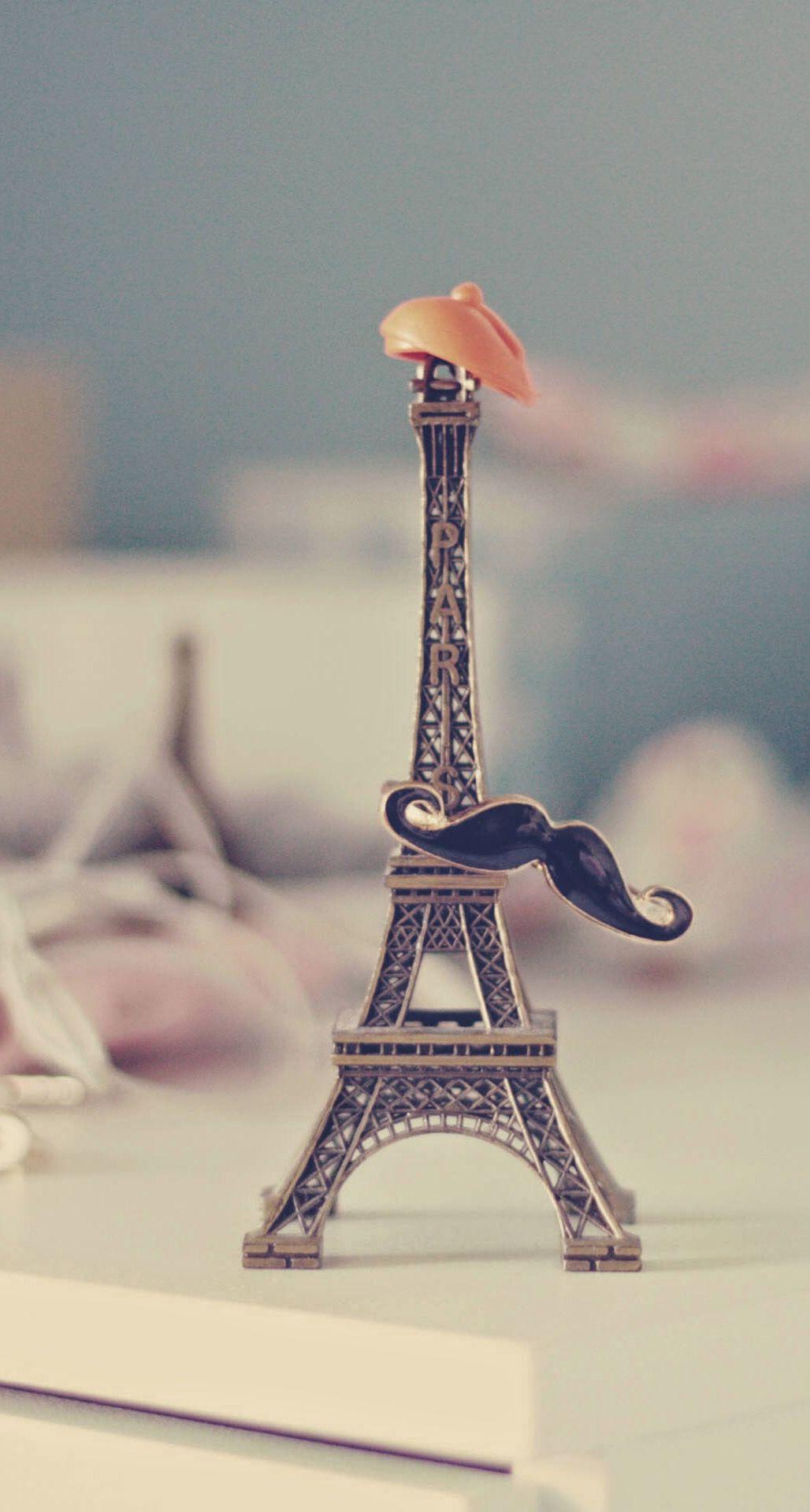 Eiffel Tower Moustache Hat Miniature iPhone 7 Plus HD Wallpaper
