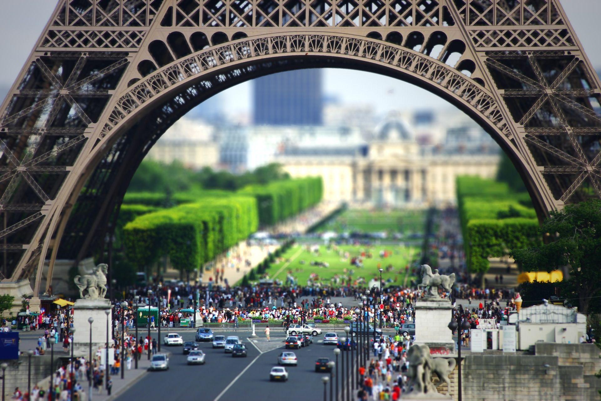 Eiffel Tower Paris Miniature Tilt Shift Desktop Wallpaper