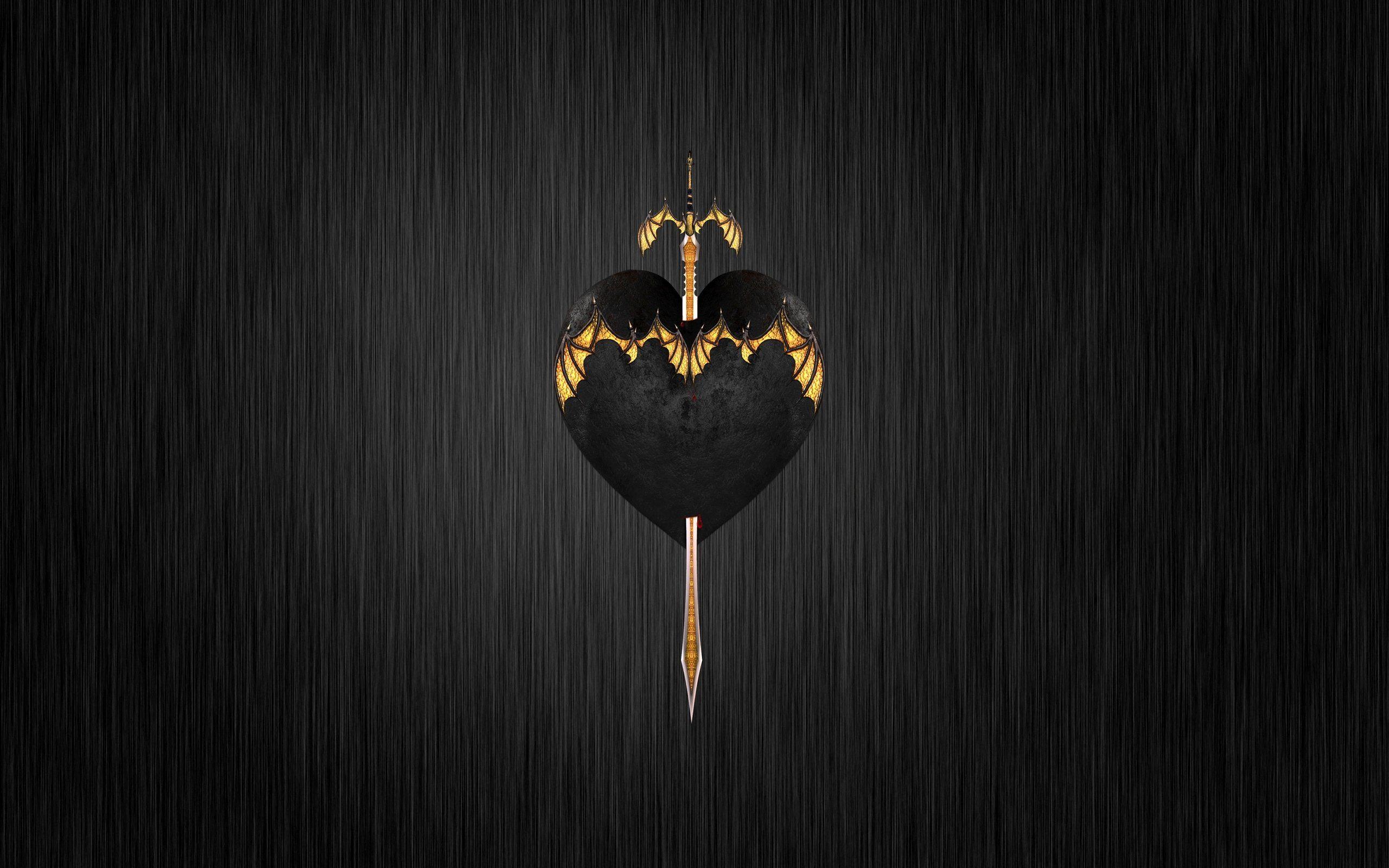 Heart, aesthetic, black, HD phone wallpaper | Peakpx