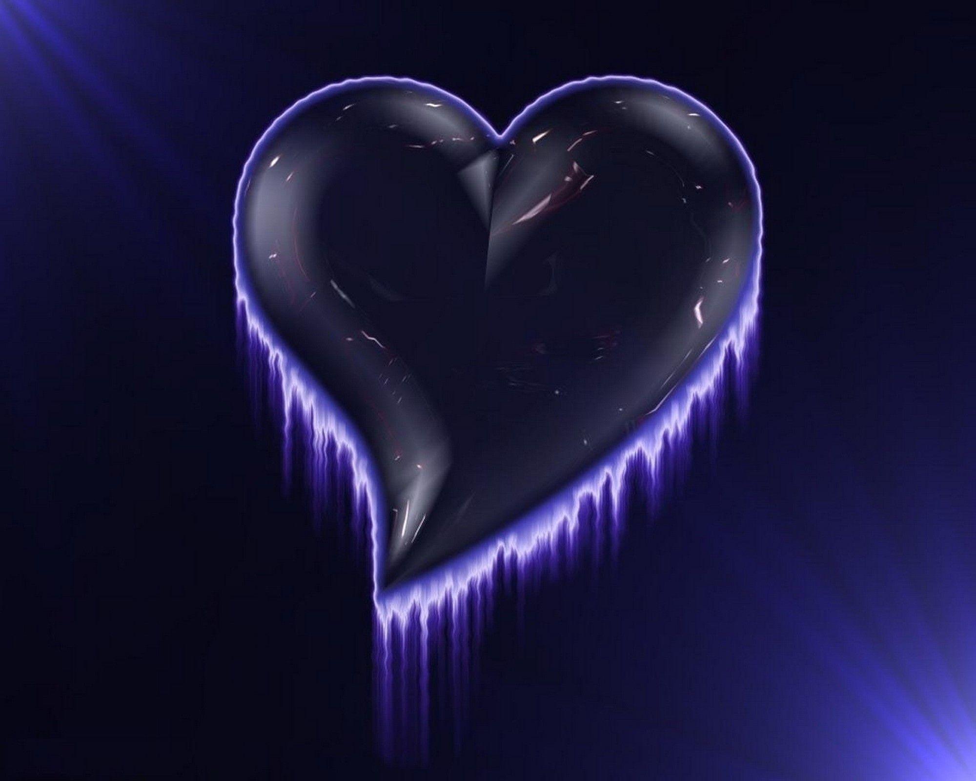 Hearts With Black Background