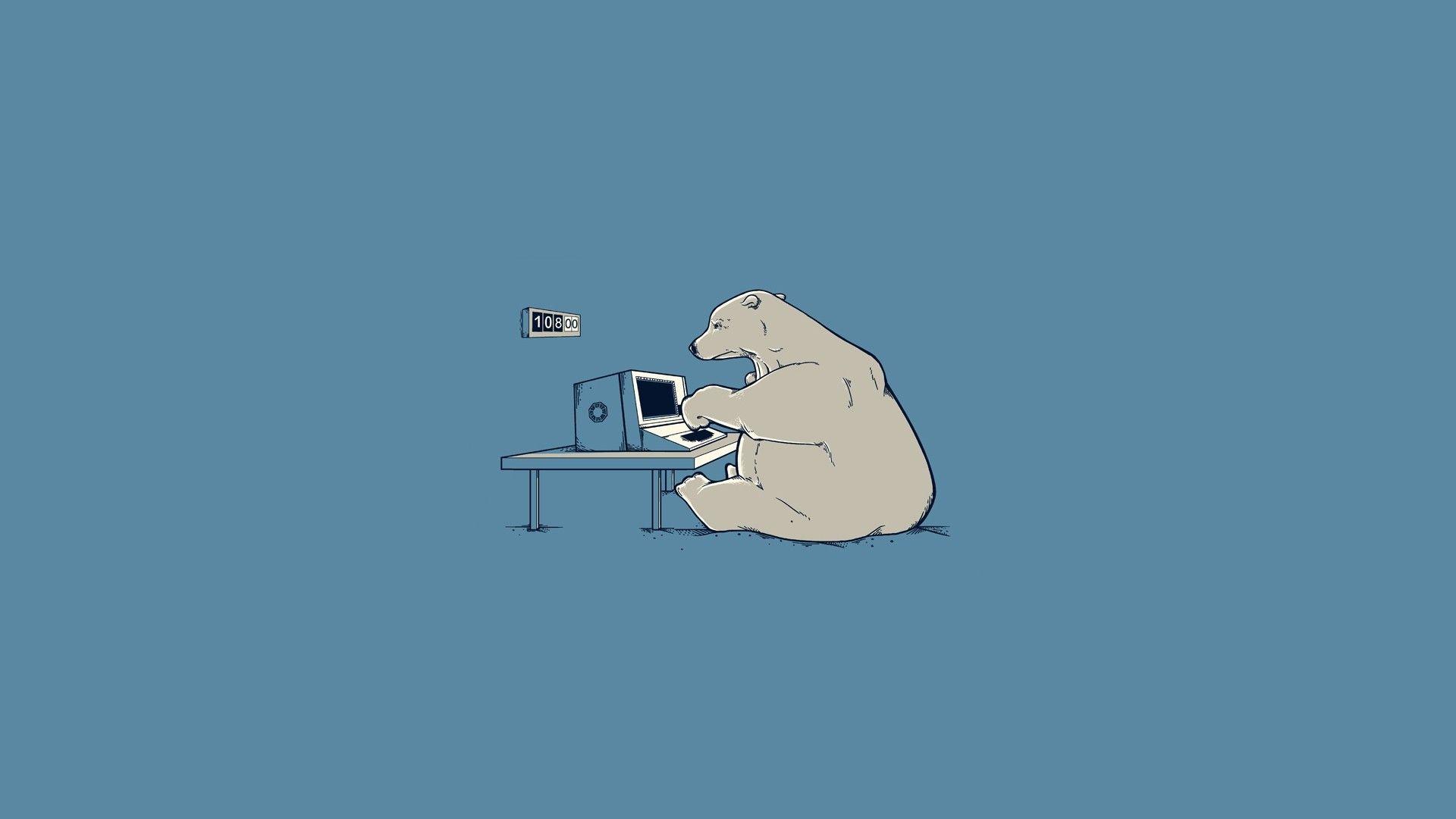 abstract, computers, solid, bears, simplistic, simple, misplaced 