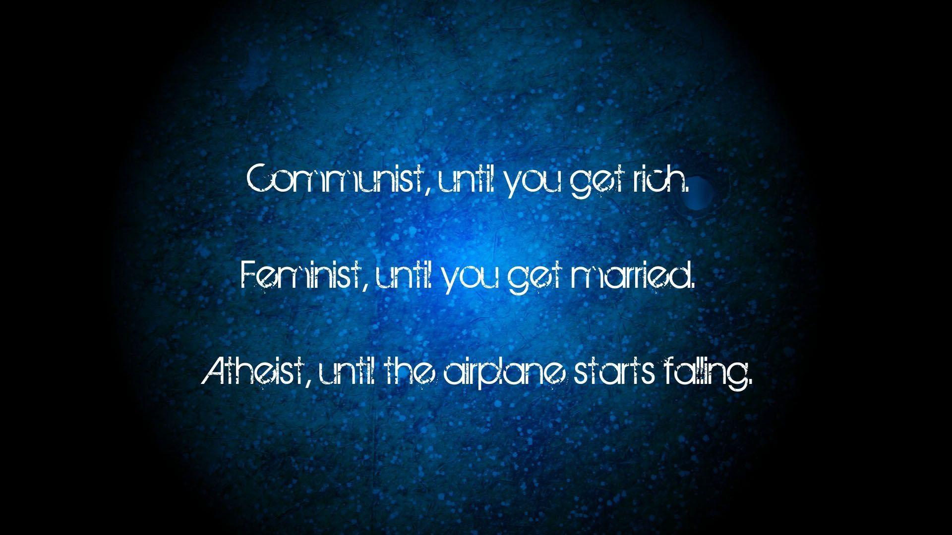 Communist, Feminist and Atheist HD Wallpaper FullHDWpp HD