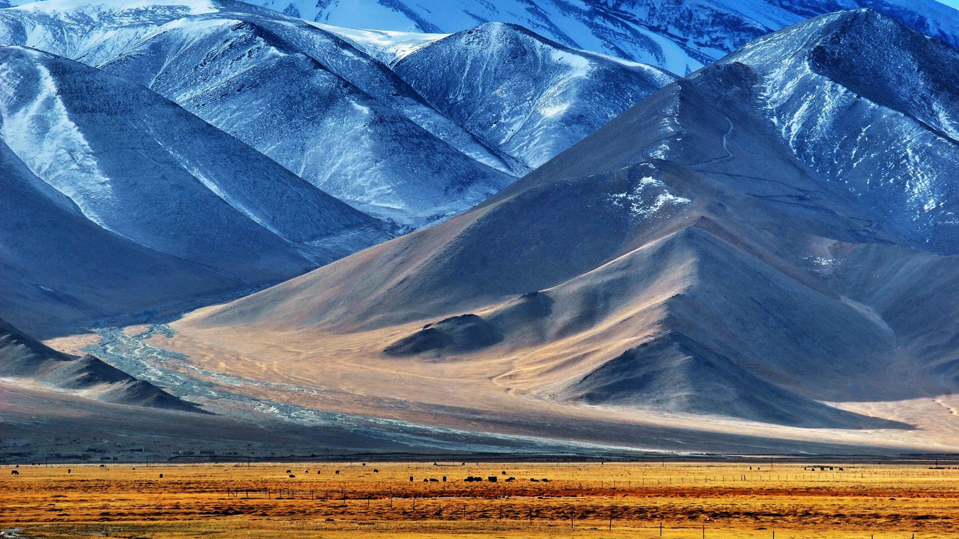 Download Wallpaper 3840x2160 Pamir, Tajikistan, Mountain, Lake 4K