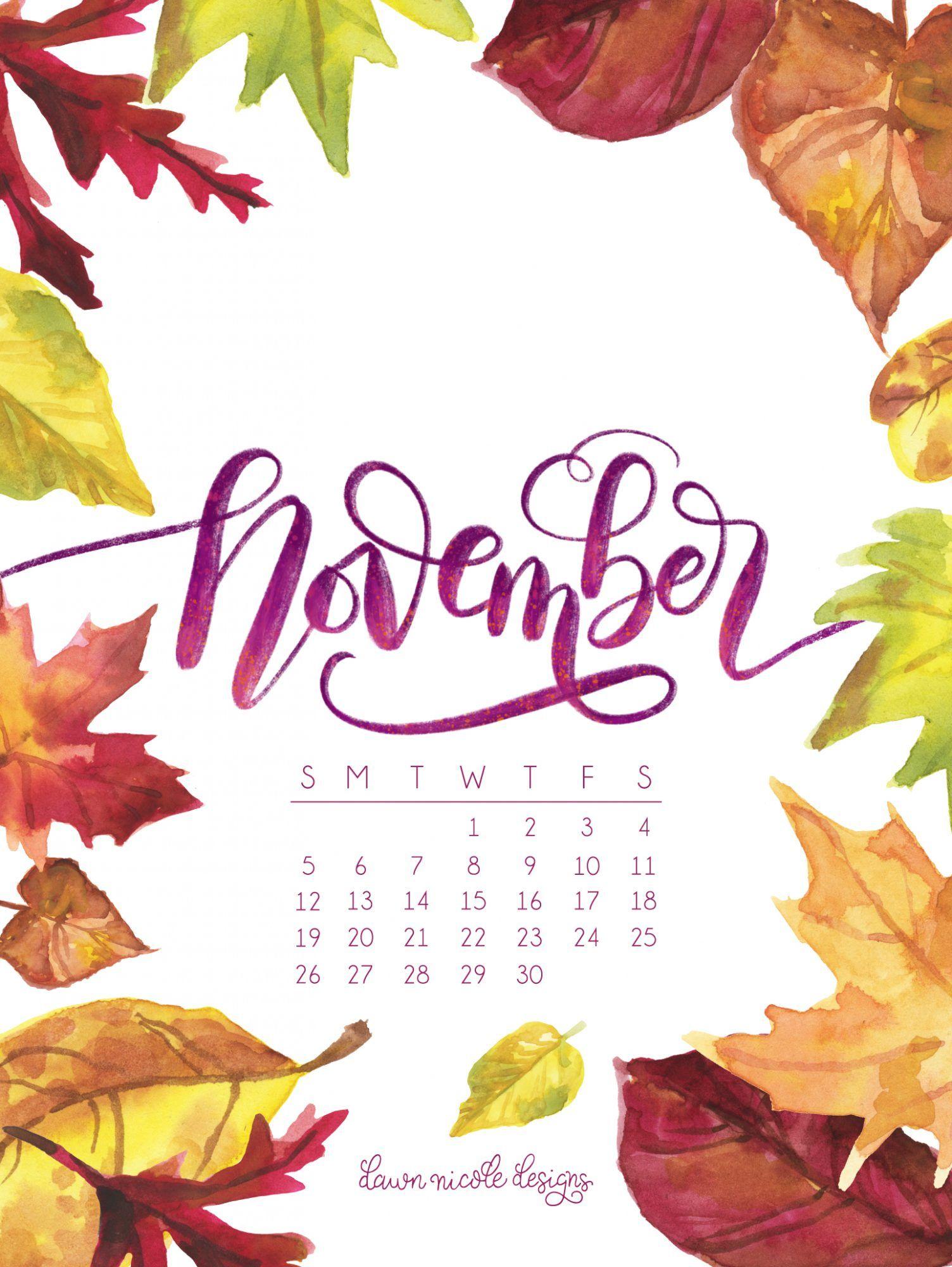 November 2017 Calendar Wallpapers Wallpaper Cave