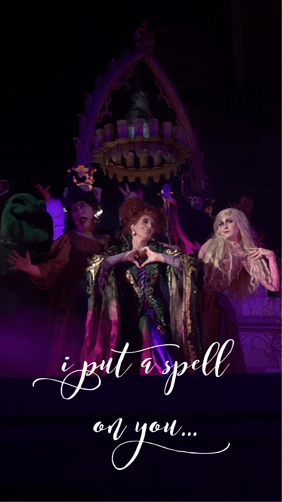 Mickey's Not So Scary Halloween Party 2016 Phone Wallpaper Sanderson Sisters the Go