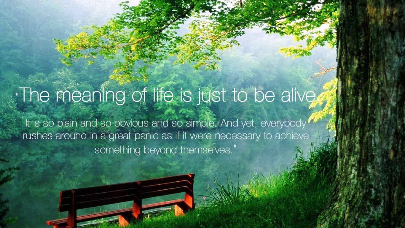 The meaning of life is just to be alive. -Alan Watts 1280x800