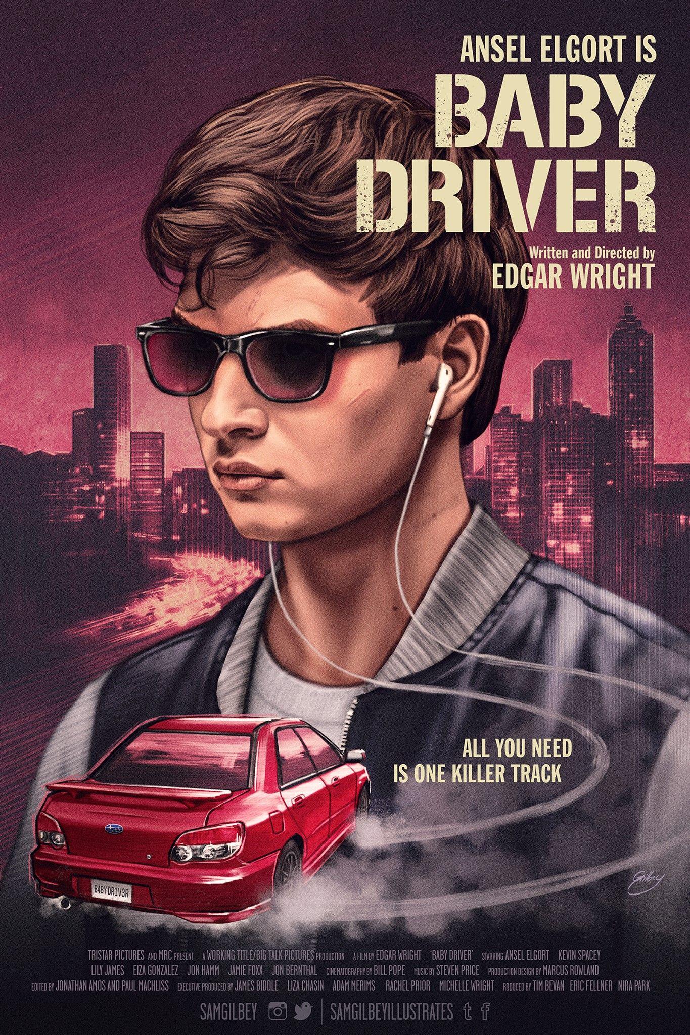 Baby Driver movie poster by Sam Gilbey. Movie & TV Posters