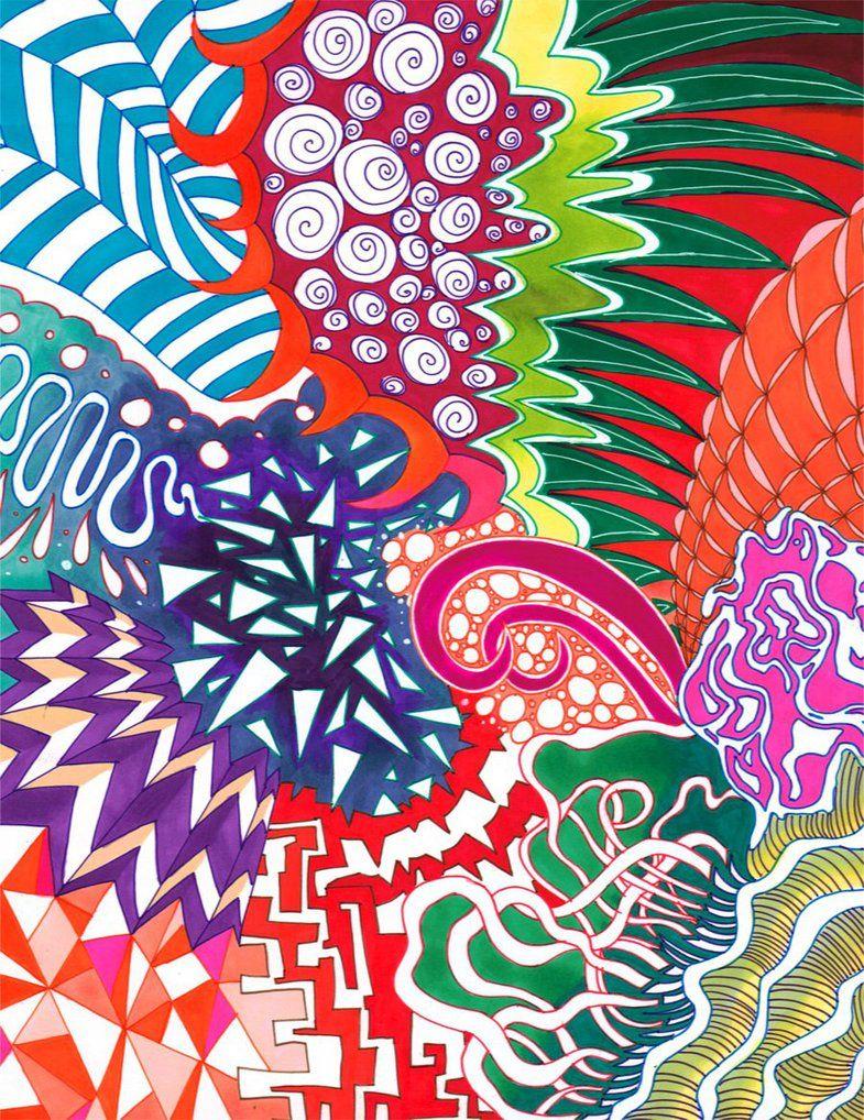 Color Zentangle by NickMockoviak. drawing, prints, patterns, and art