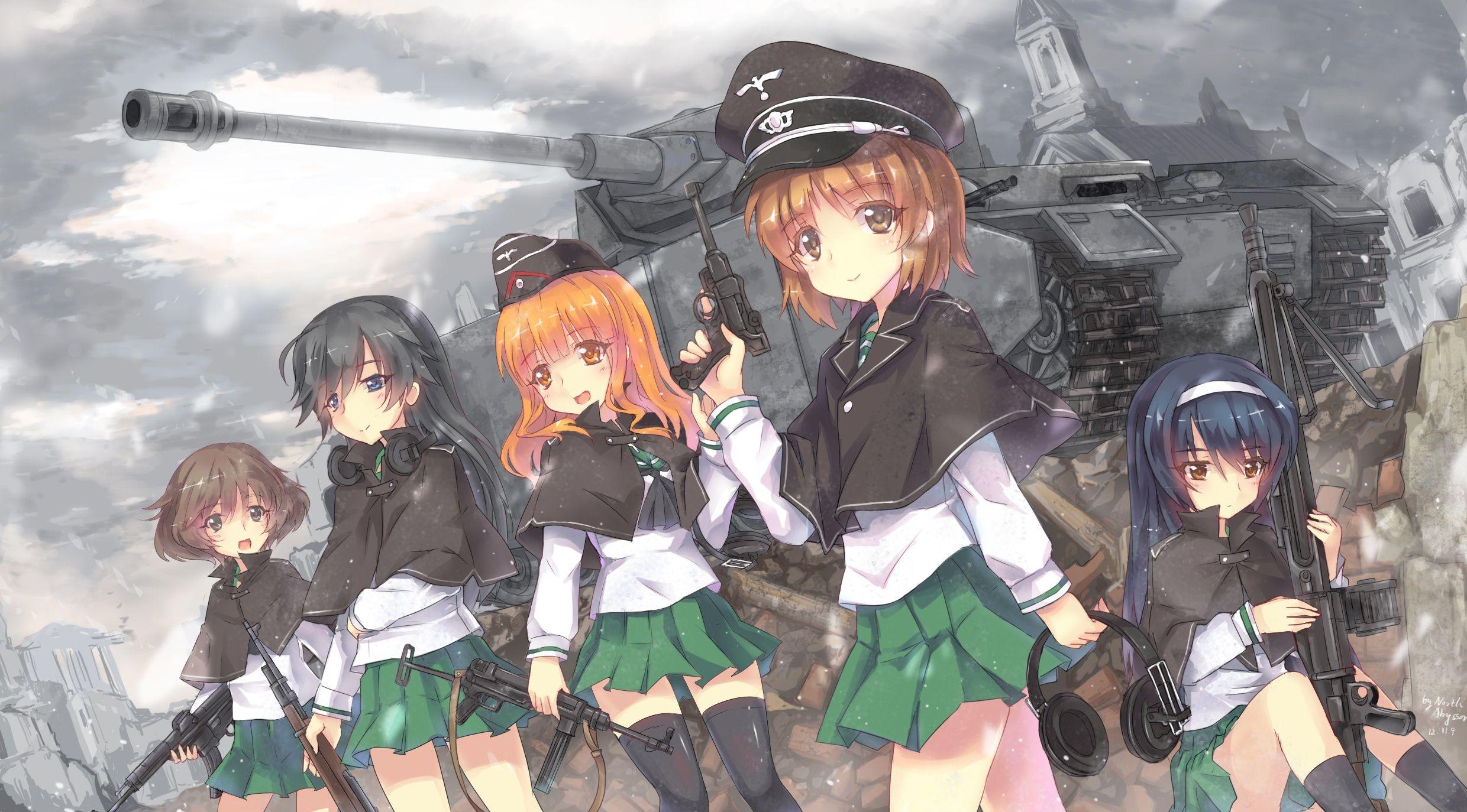 Girls und Panzer Full HD Wallpaper and Backgroundx1374