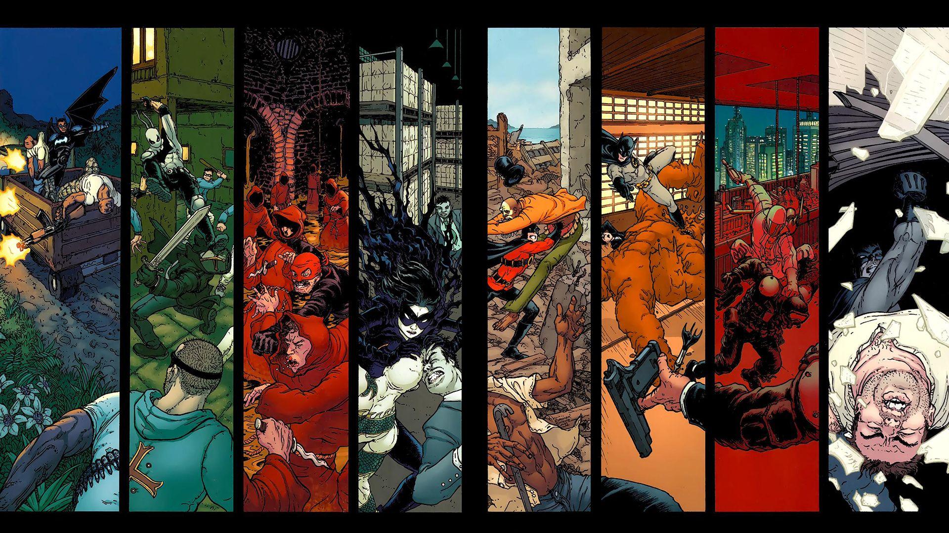 Batman comics superherep collage panels wallpaperx1080