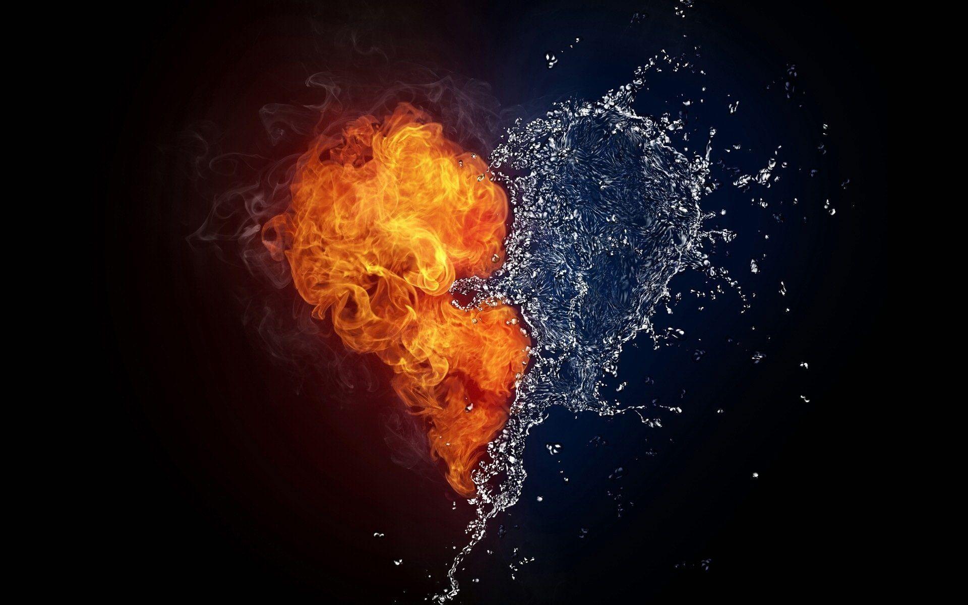 Fire And Water Love HD Wallpapers
