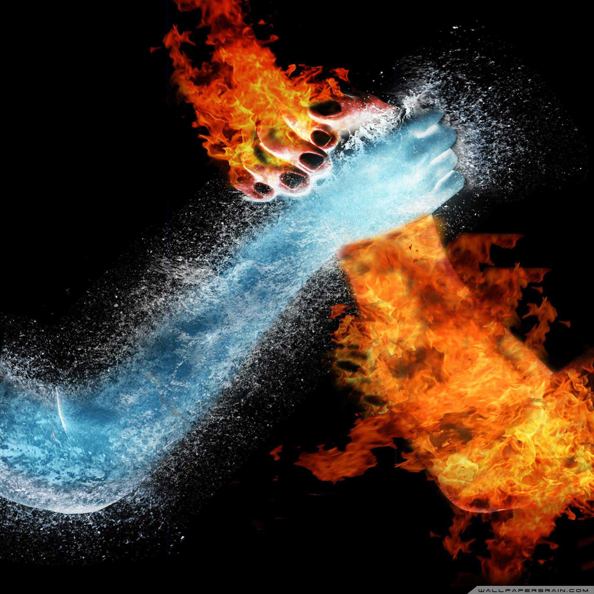 Fire Vs Water Wallpapers - Wallpaper Cave