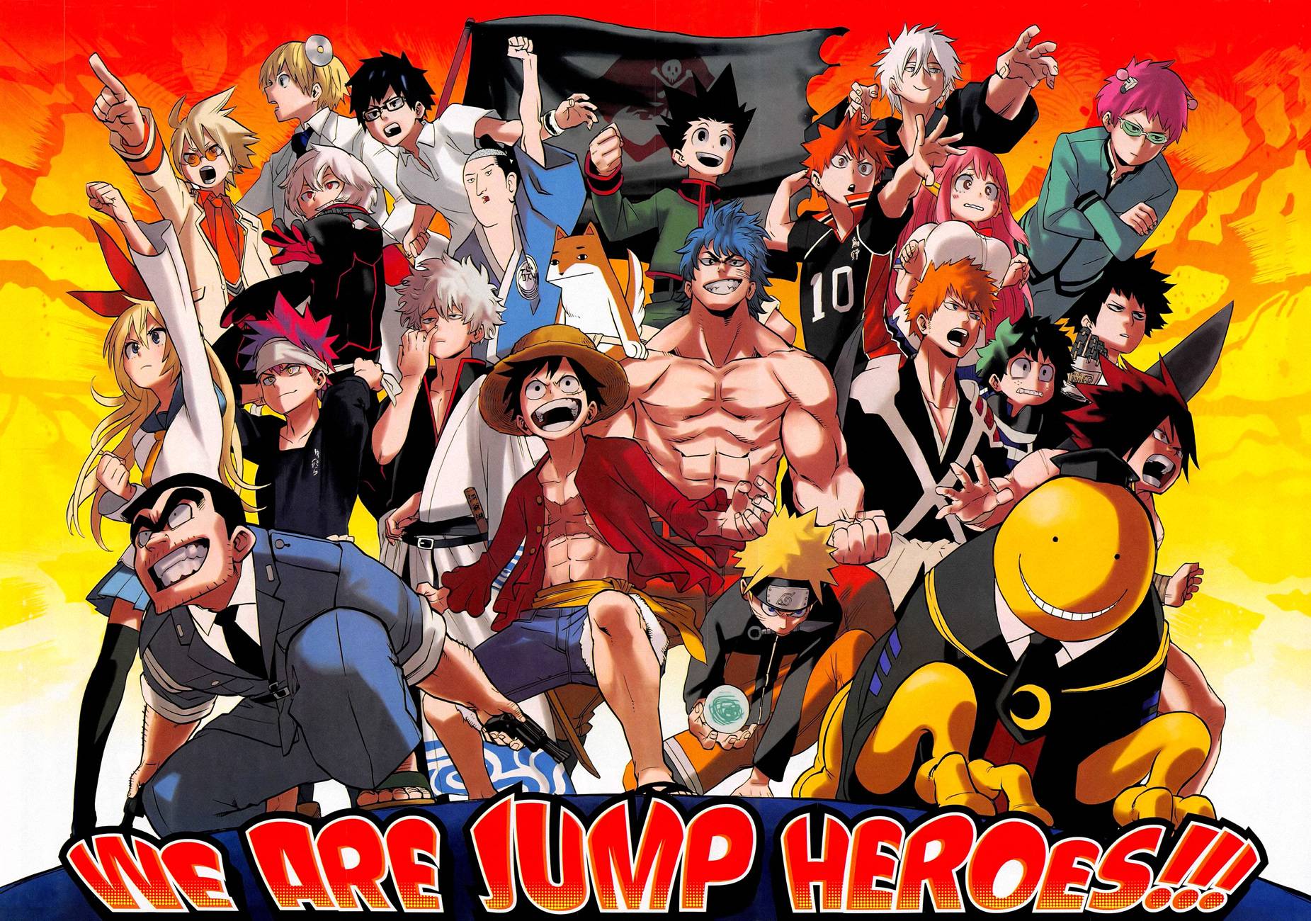 Shonen Jump protagonists as drawn