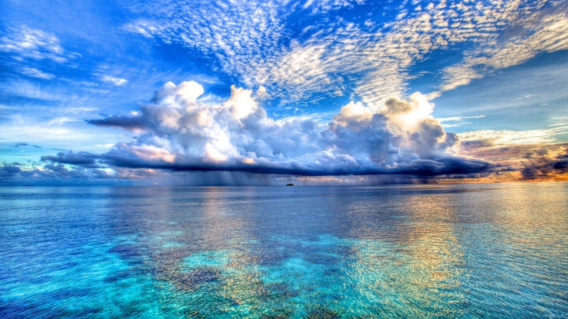 Ocean Sea Shades Tranquil Blue Wallpaper 1920x1080 Ocean Sea HD