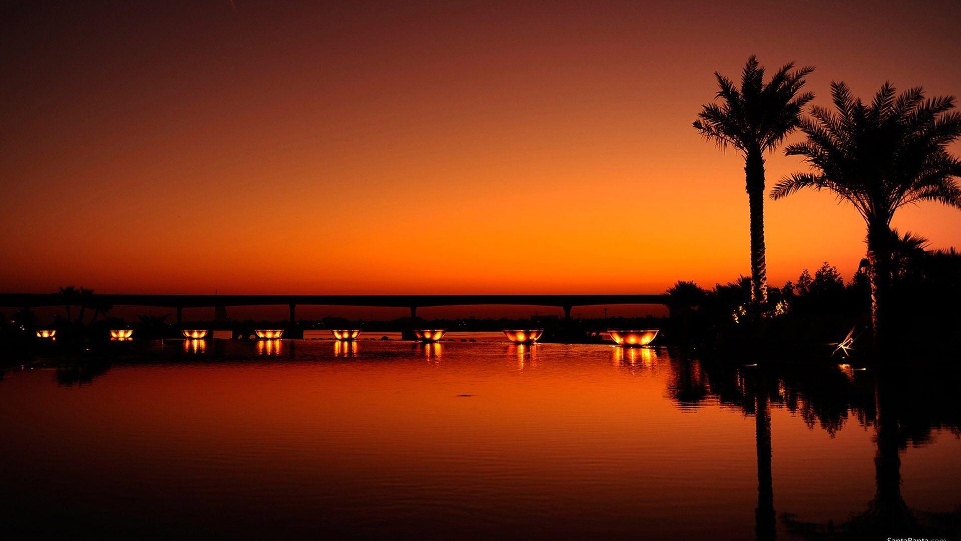 Sunset: Sunset Sun Bridge River Sunsets Wallpaper High Quality HD