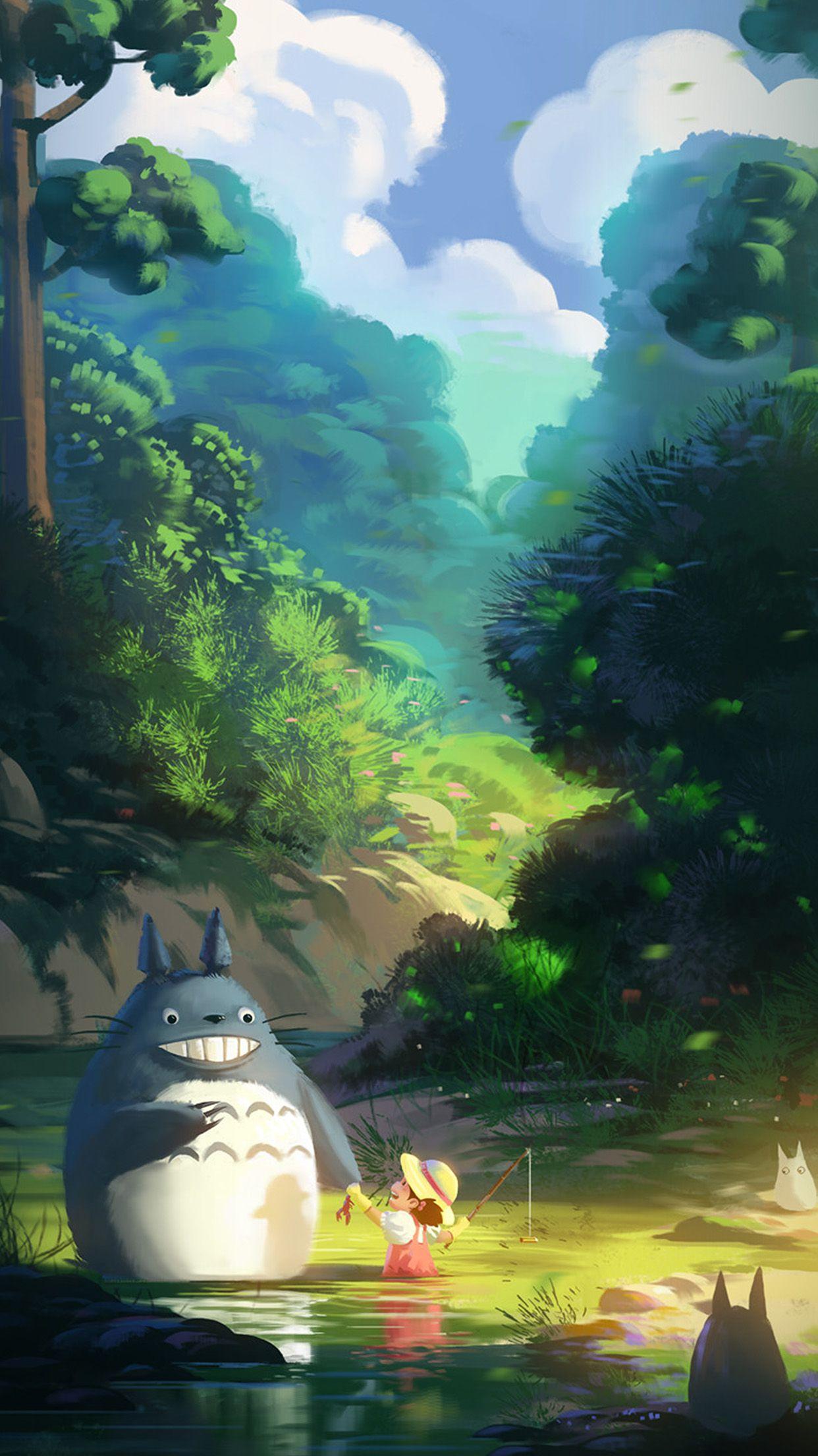 Totoro Anime Liang Xing Illustration Art Android wallpaper