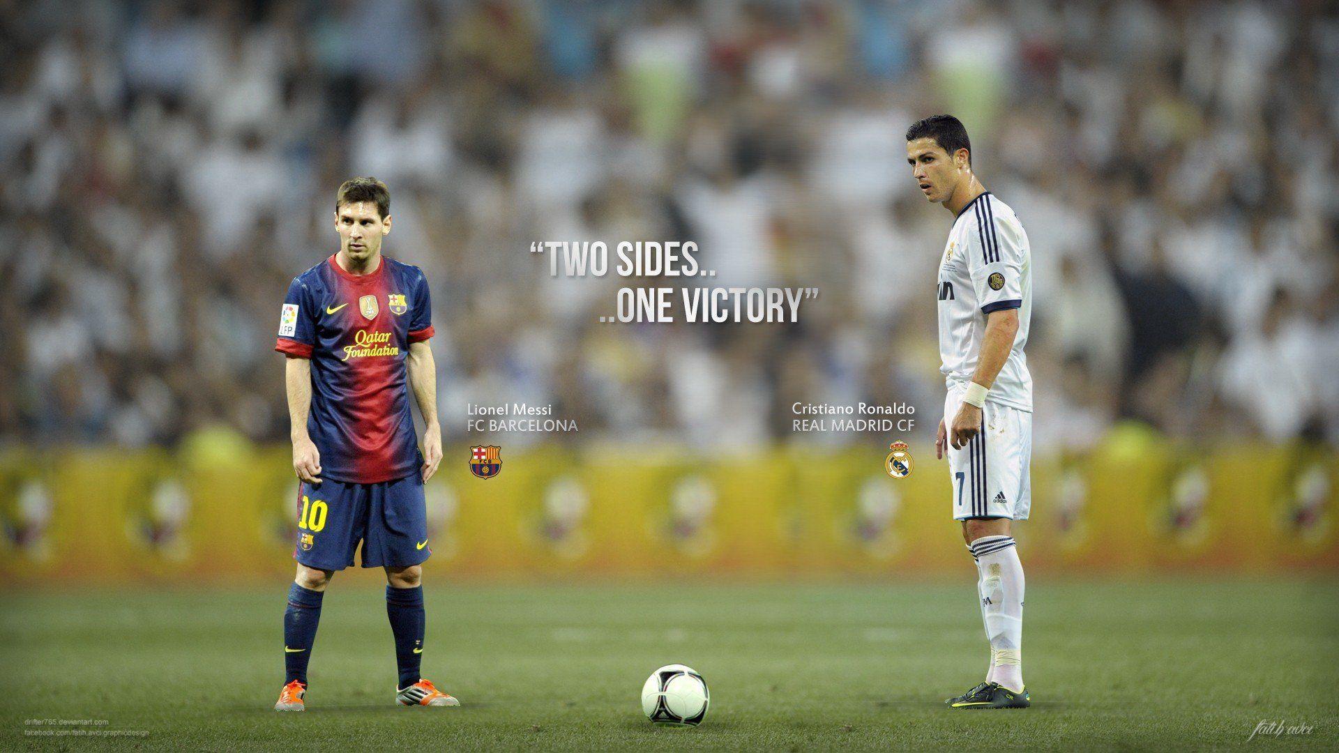 Lionel Messi VS Cristiano Ronaldo Wallpaper