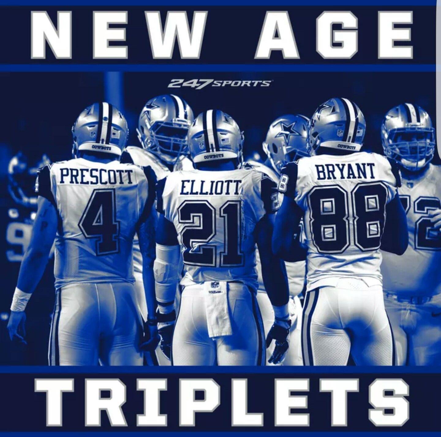 Dak Prescott, Ezekiel Elliott & Dez Bryant. NFL: Dallas Cowboys