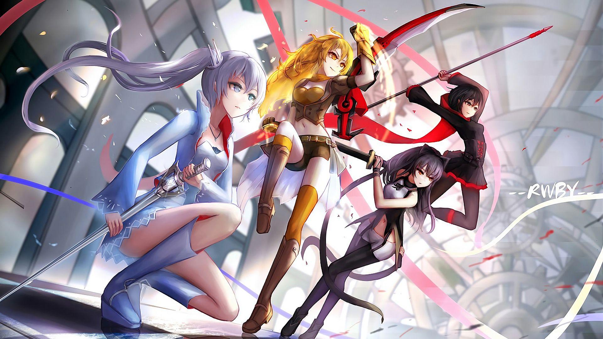 Weiss Yang Blake and Ruby RWBY Anime. Wallpaper