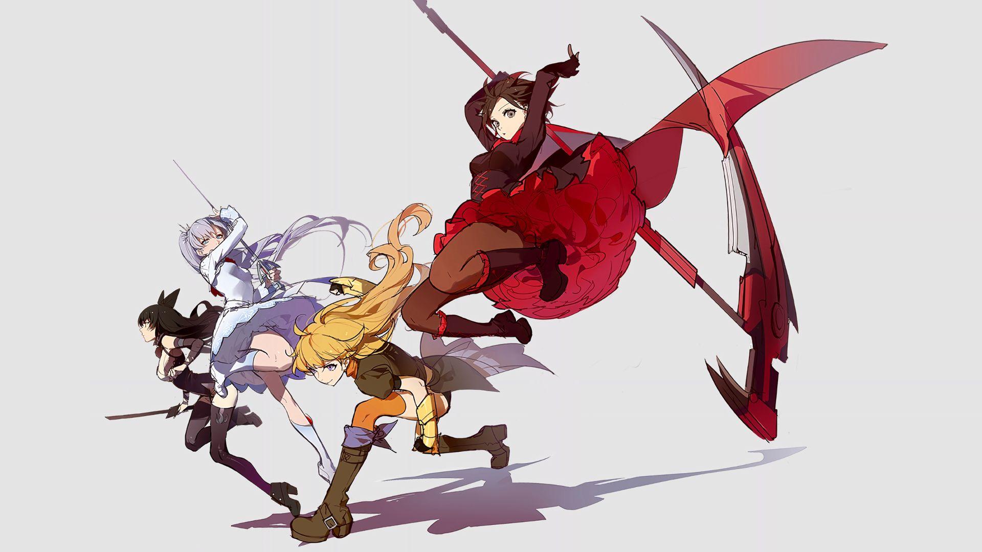 Anime RWBY Ruby Rose Weiss Schnee Blake Belladonna Yang Xiao Long