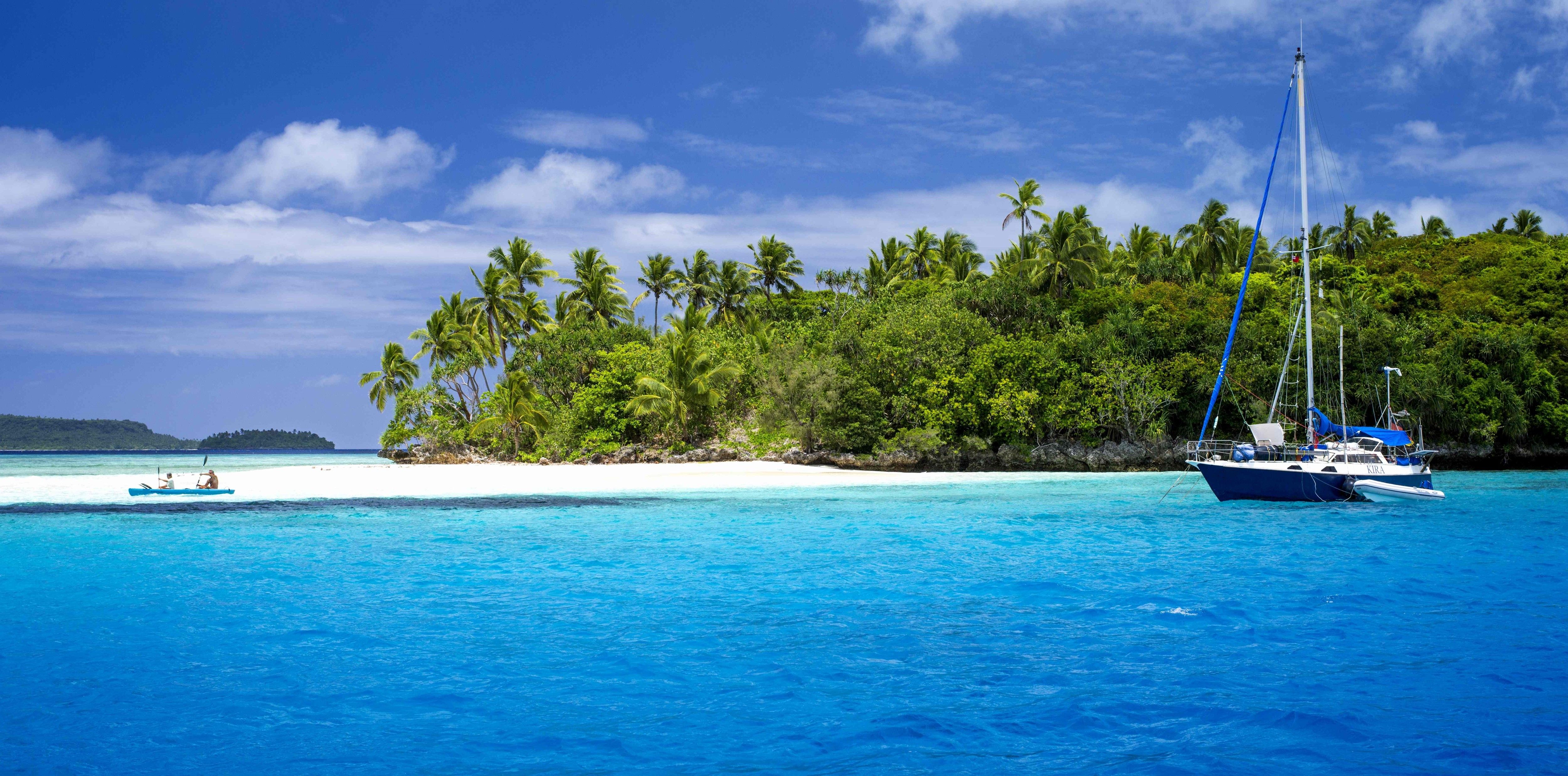 Beaches: Nuku Vavau Tonga Ocean Paradise Island Green Palms Beach