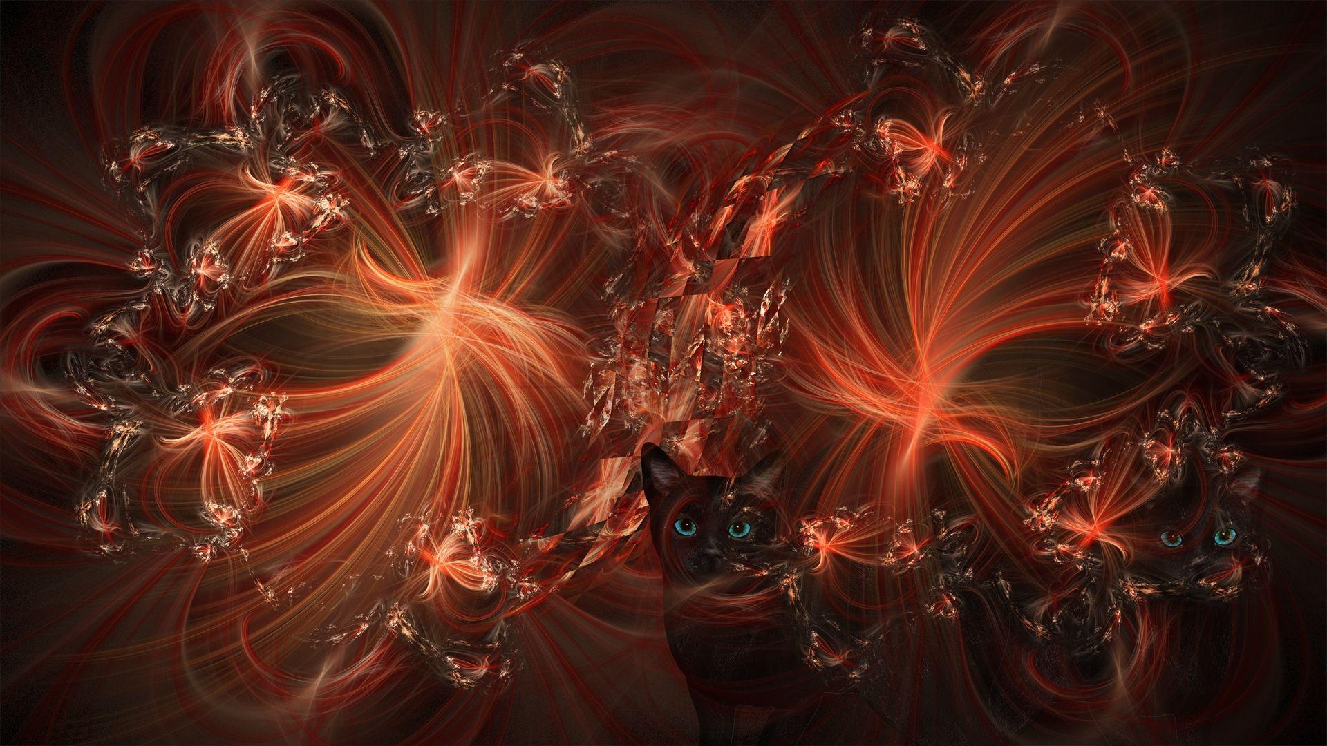 Download Wallpaper 1920x1080 Patterns, Color, Smoke, Background