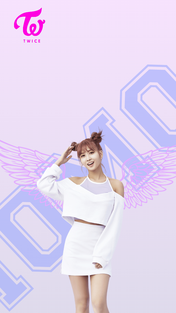 TWICE #Lockscreen #MOMO #TT #AngelWings. LockScreen Made