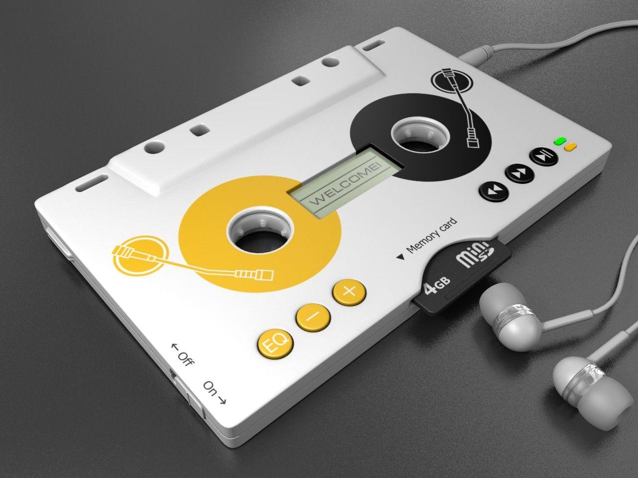 3D Renders Blender Cassette Mp3 Music
