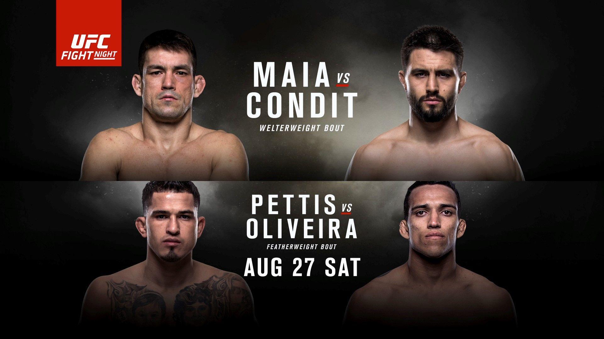 Fight Night: Maia vs Condit fantasy cheat sheet. UFC ®
