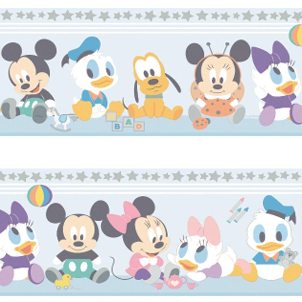 Official Disney Baby Mickey Minnie Mouse Childrens Nursery Wallpaper