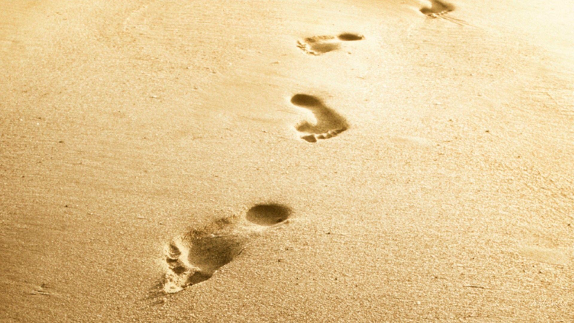 Beaches: Follow Footsteps Path Religious Easter Jesus Sand Belief