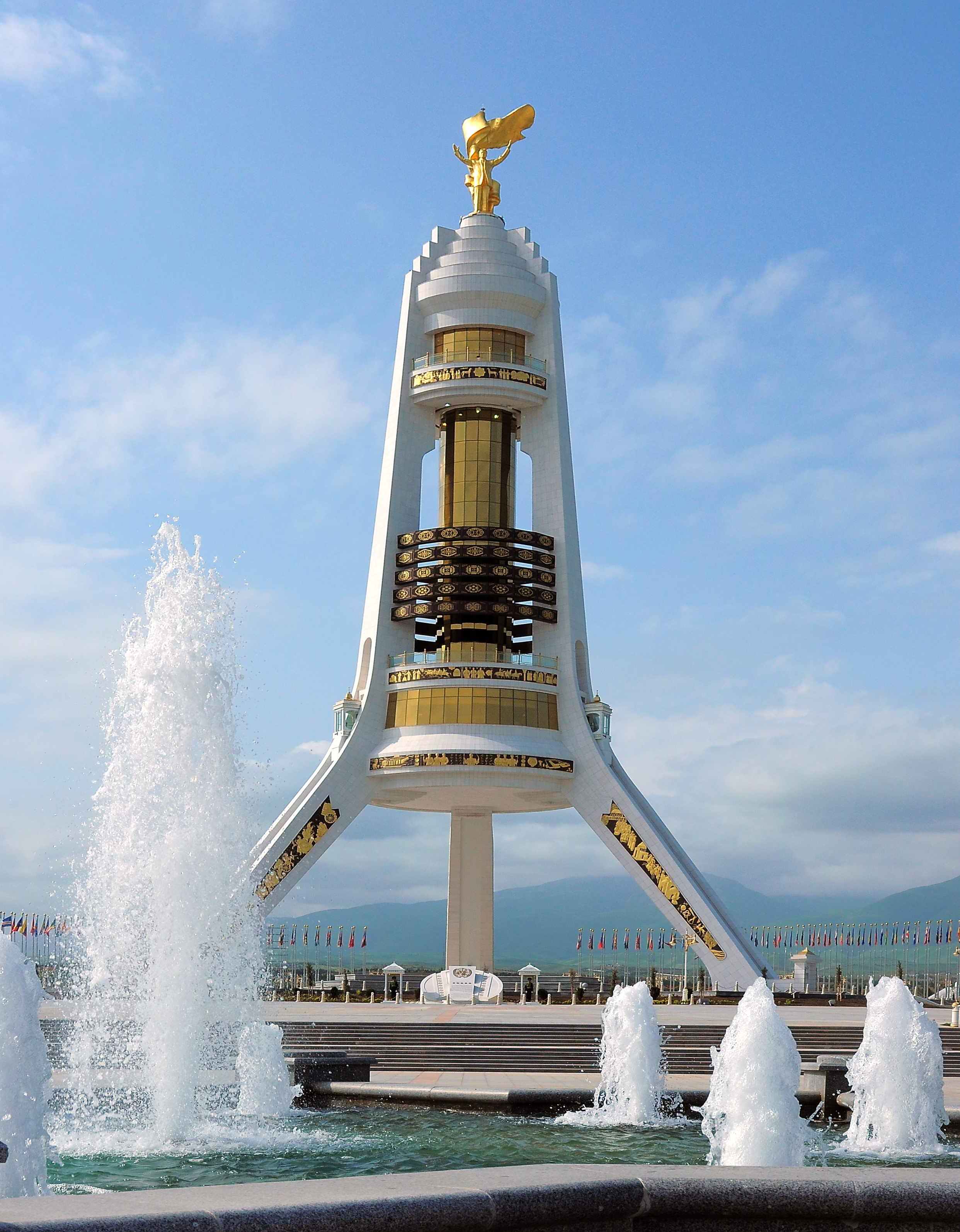 Uch Ayak Freedom Tower City Turkmenistan wallpaper and image