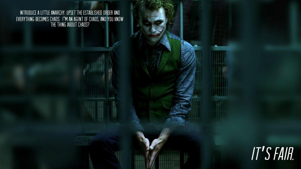 Batman Dc Comics Heath Ledger Jail Quotes The Dark Knight Joker