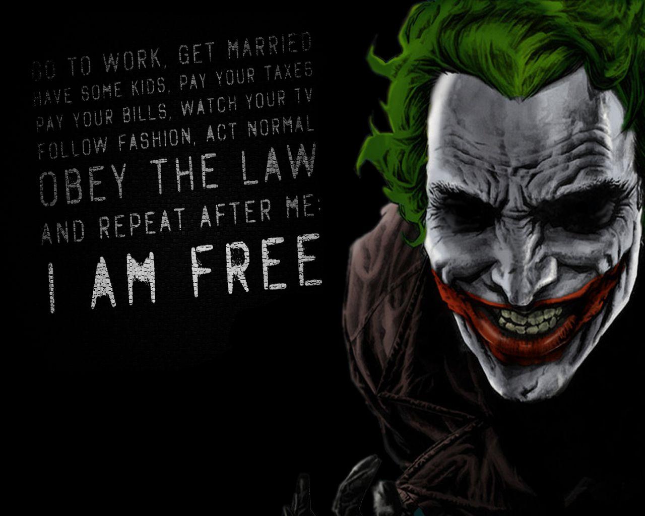 joker- i am free. Halloween 2012 Picks